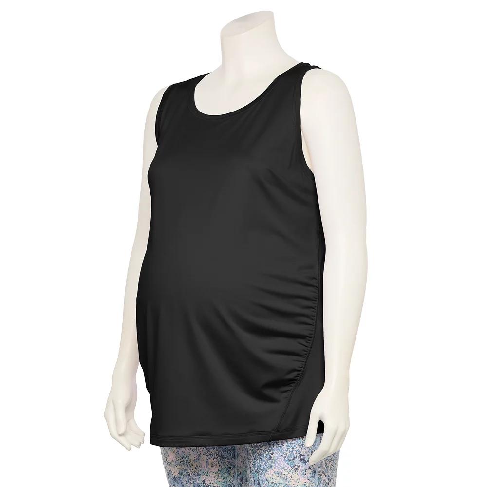 Plus Size Maternity Tek Gear® Performance Tank Top, Women's, Size: 2XL, Mineral Black Product Image