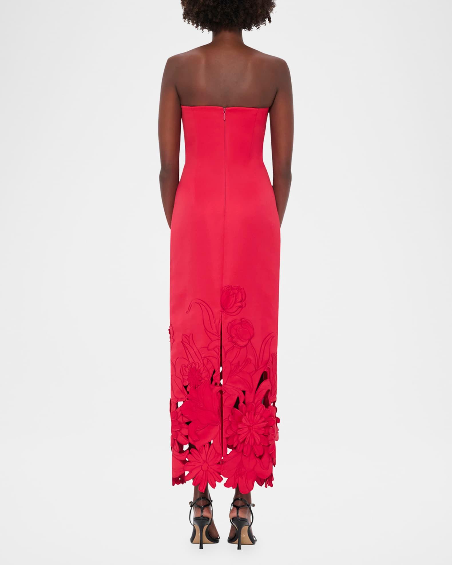 Zayna Embroidered Cutout Bustier Maxi Dress Product Image