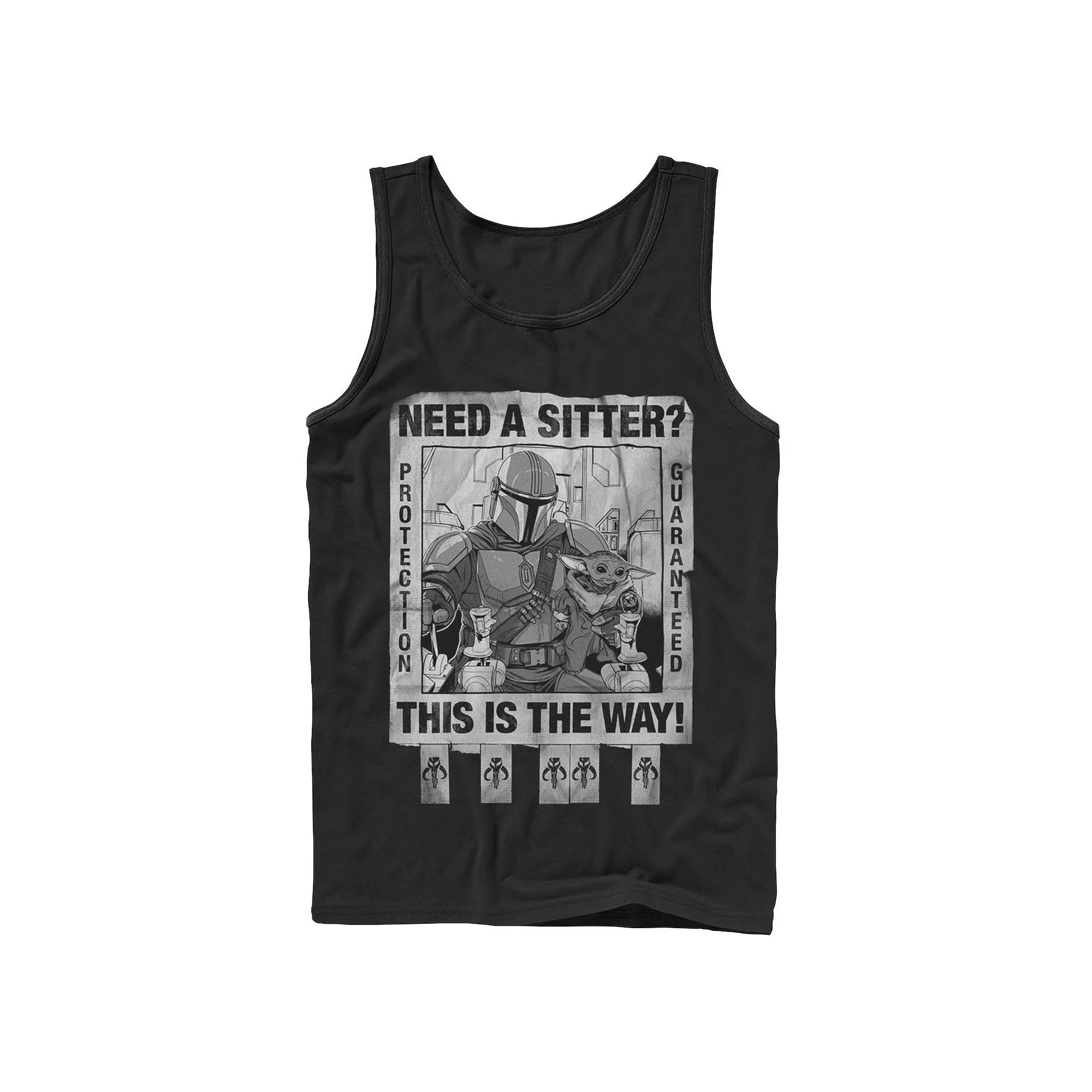 Men's Star Wars Protection Guarenteed Text Tank Top,  Product Image