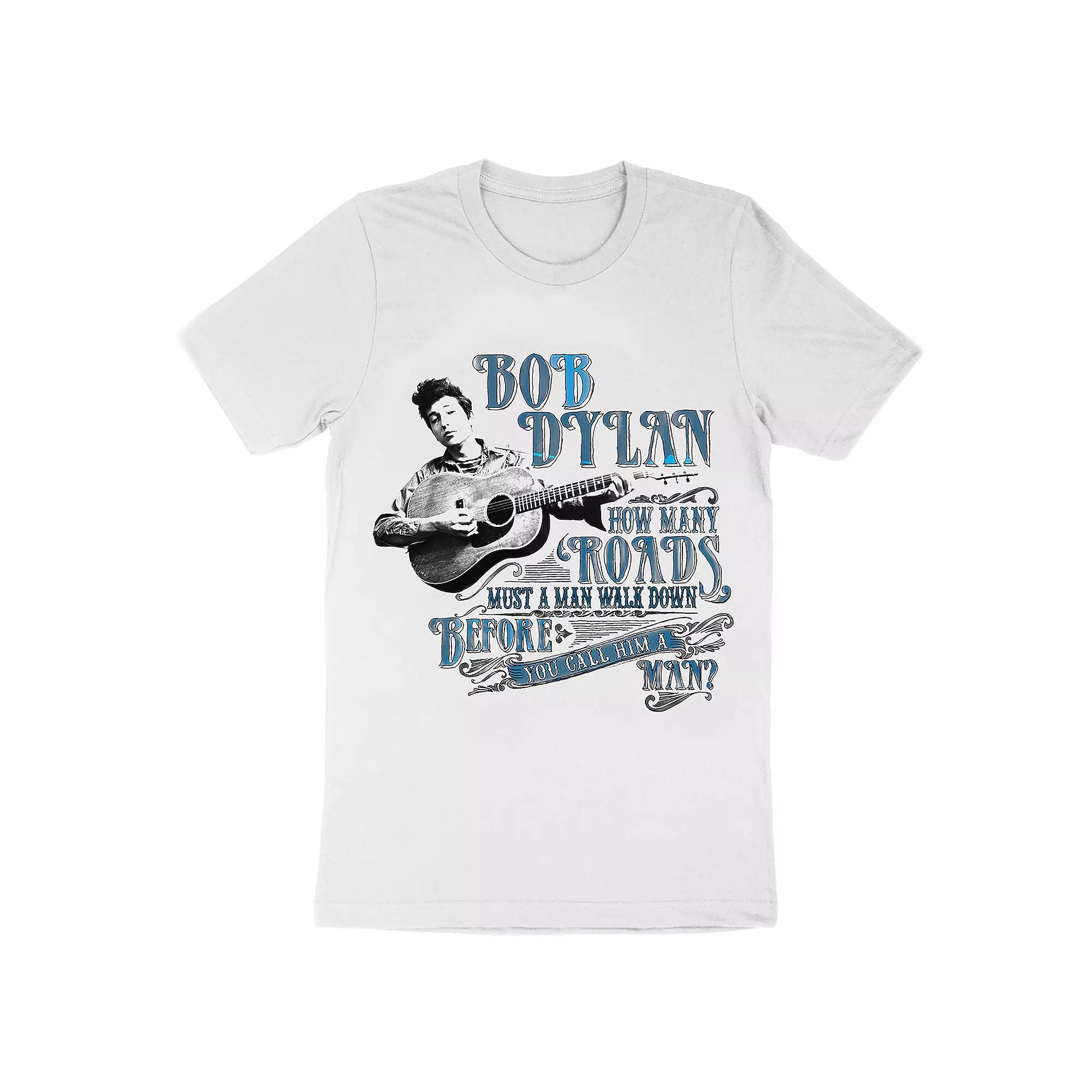Men's Bob Dylan Music Graphic Tee, Size: Small, White Product Image
