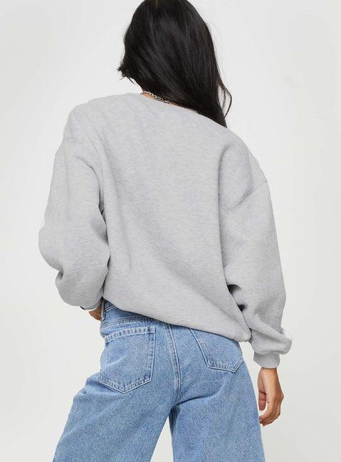 Retro Car Crew Neck Sweatshirt Grey Marle Product Image
