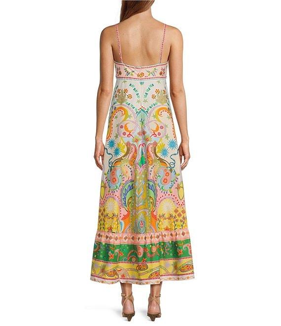 Antonio Melani Anne Printed Square Neck Sleeveless A-Line Dress Product Image