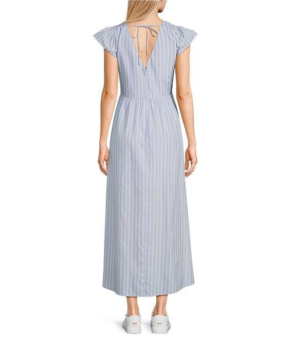 GB Stripe Poplin Maxi Dress Product Image