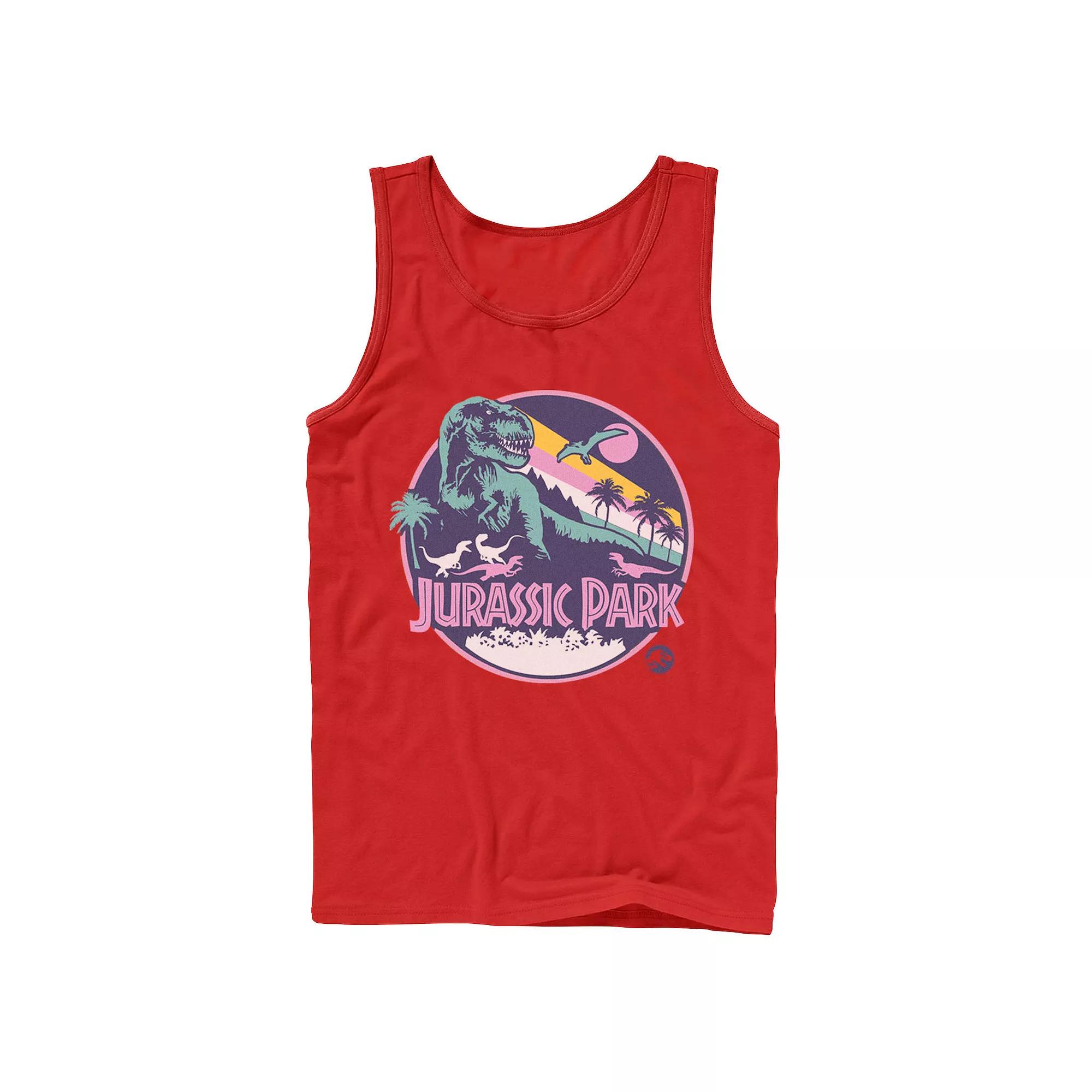 Men's Jurassic Park Retro Rex Scene Tank Top,  Product Image