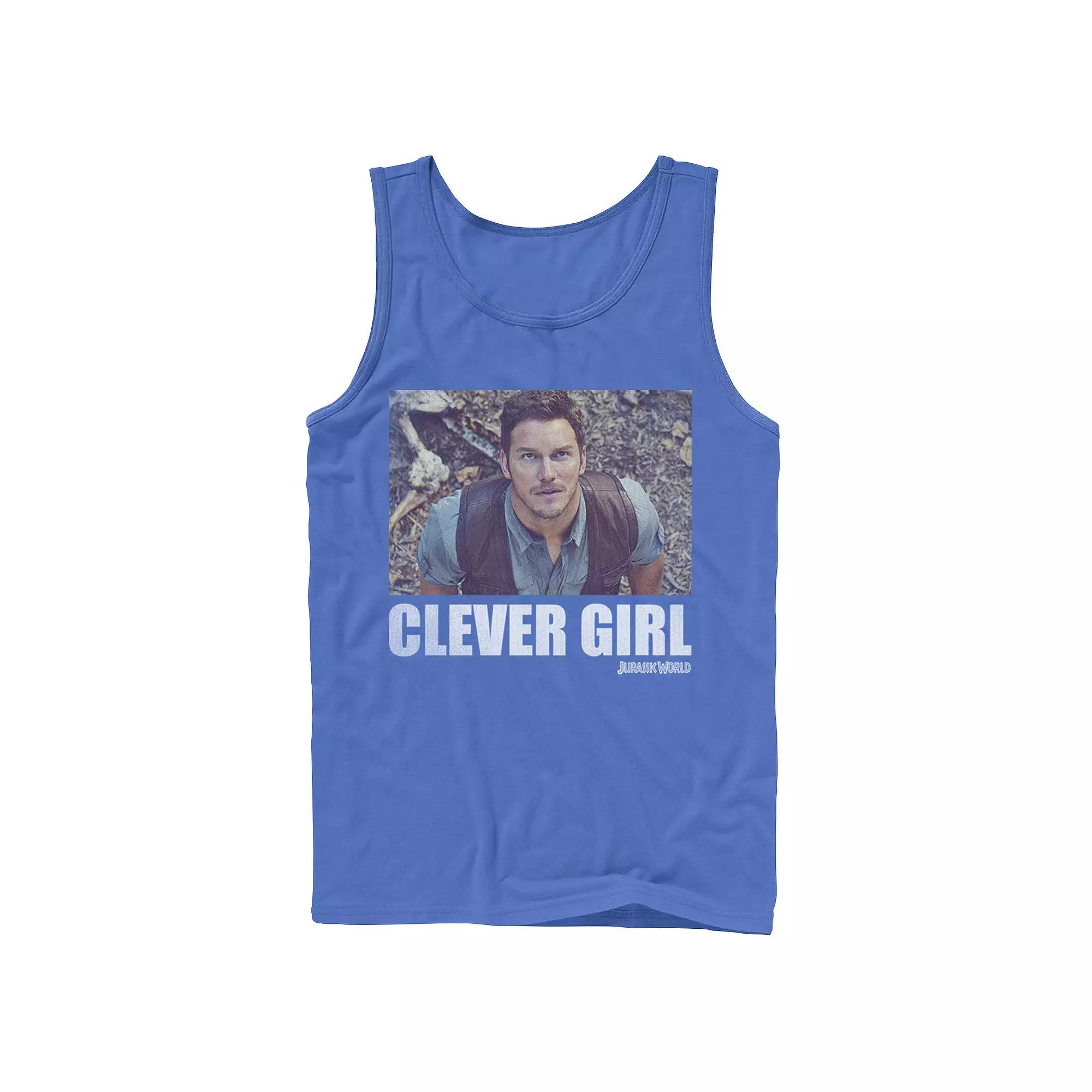 Men's Jurassic World Clever Girl Owen Movie Still Graphic Tank Top,  Product Image