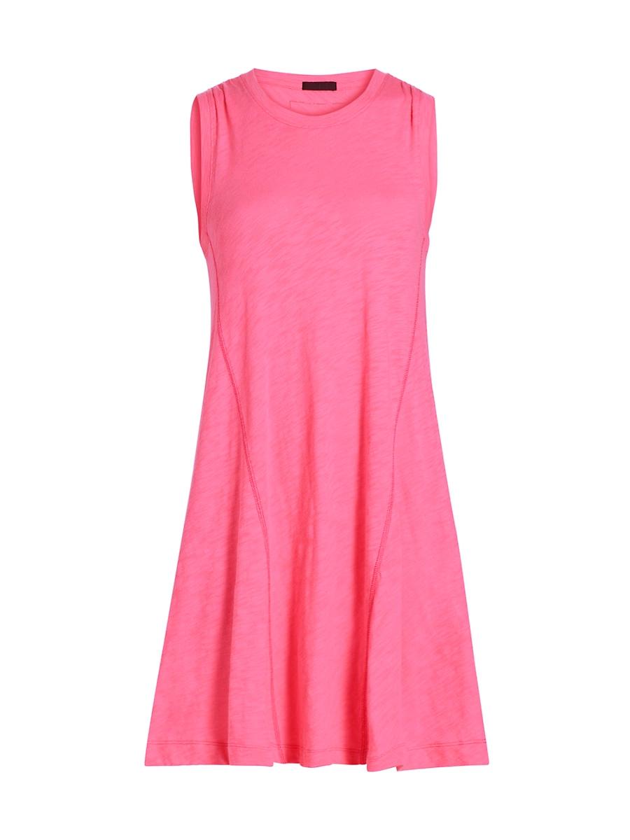 Womens Slub Cotton Jersey Minidress Product Image