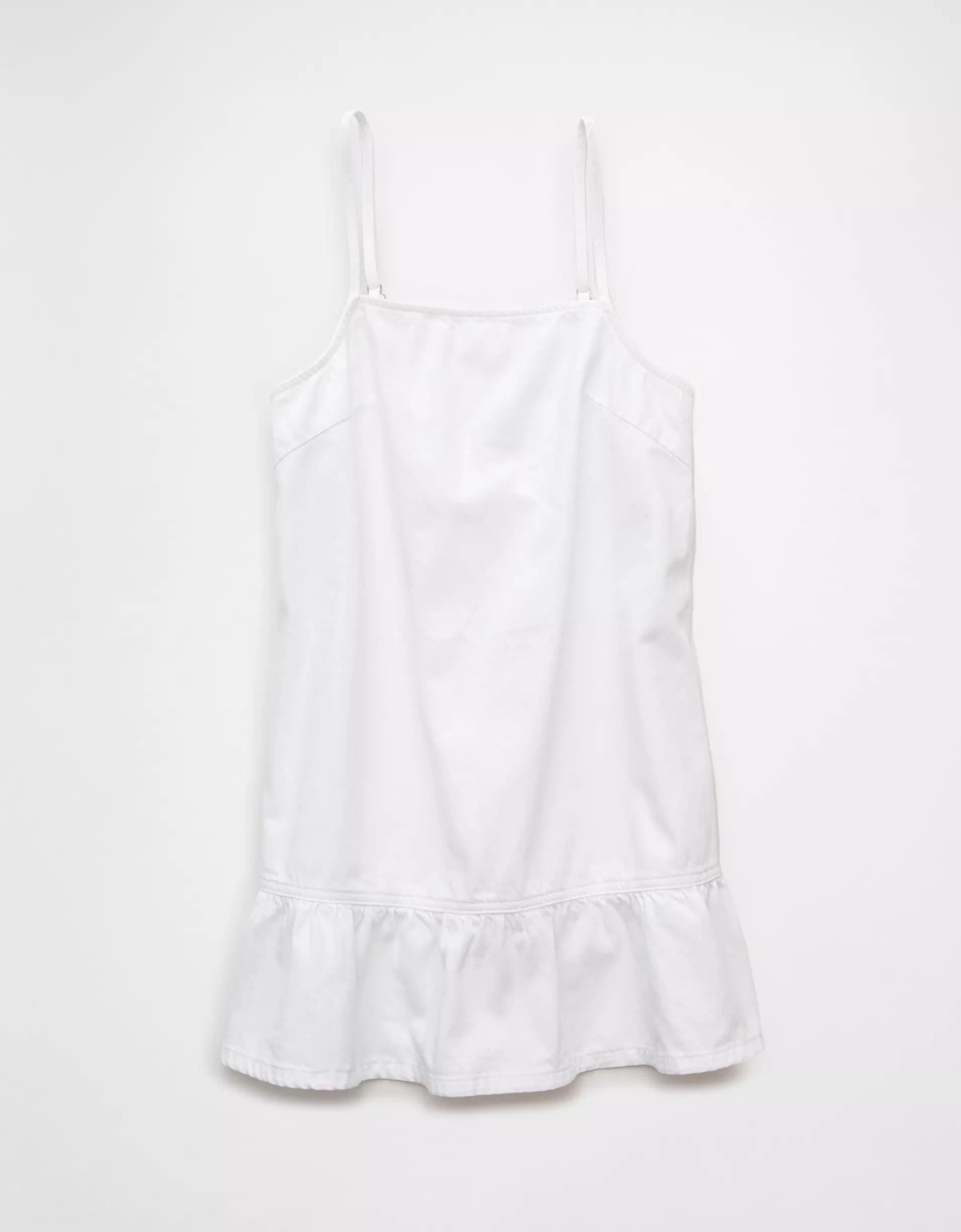 AE Denim Ruffle Mini Shift Dress Product Image