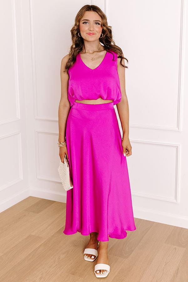 Skyline Chic Bubble Crop Top in Orchid Product Image