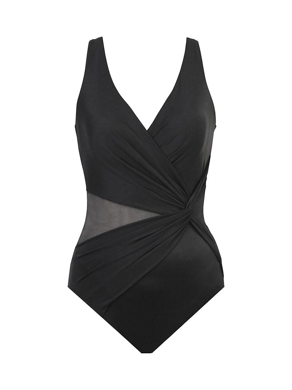 Womens Illusion Circe V-Neck One-Piece Swimsuit Product Image
