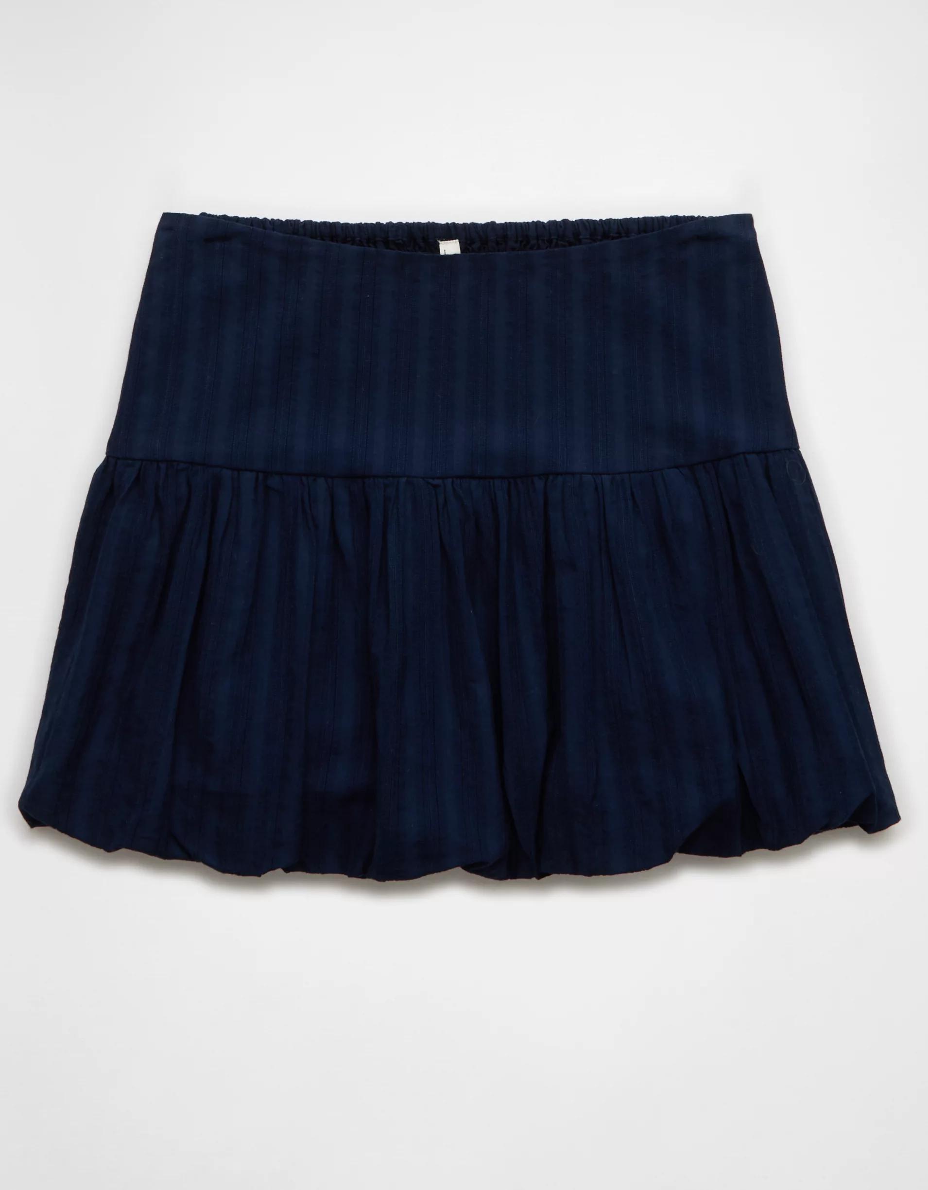 AE High-Waisted Smocked Bubble Skirt Product Image