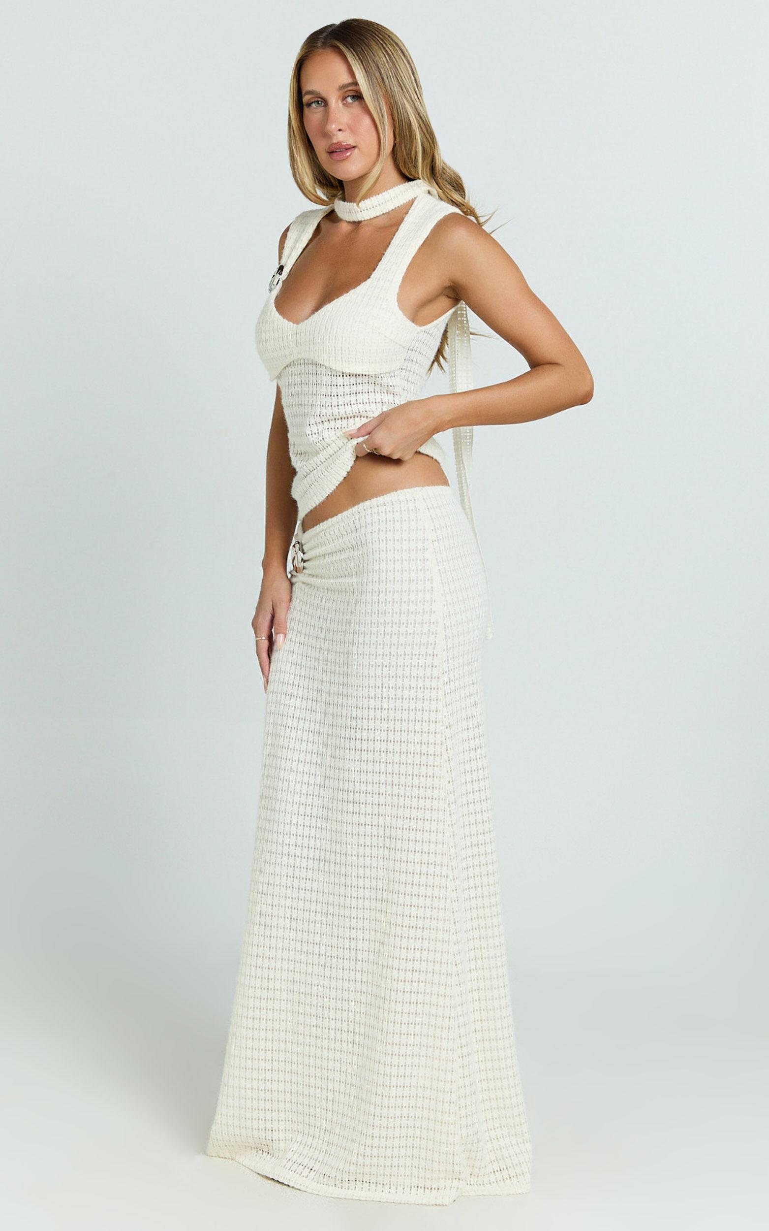 Lioness - In Your Dreams Maxi Skirt in Beige Product Image