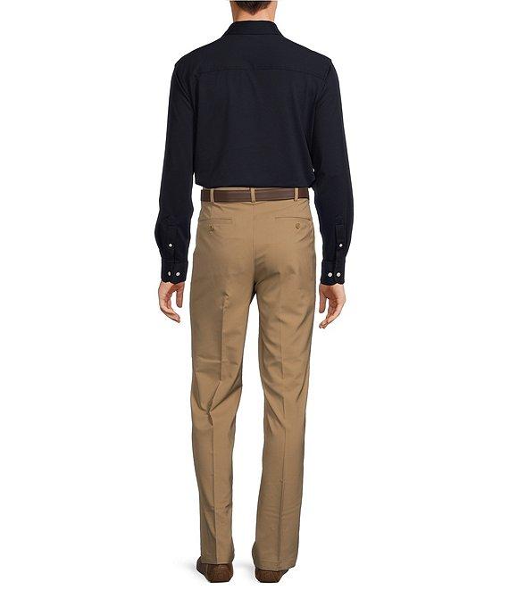 Roundtree & Yorke Performance Long Sleeve Mini Check Coat Front Shirt Product Image