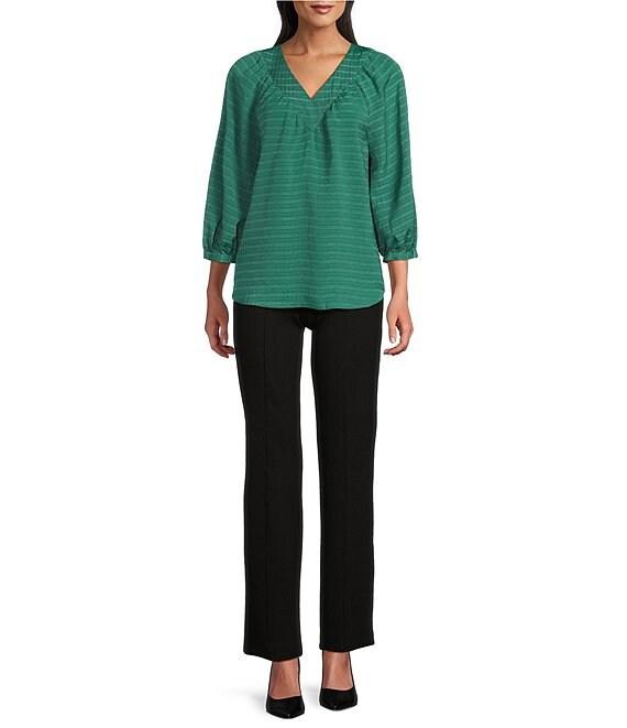 Slim Factor By Investments Sloane V-Neck 3/4 Sleeve Top Product Image
