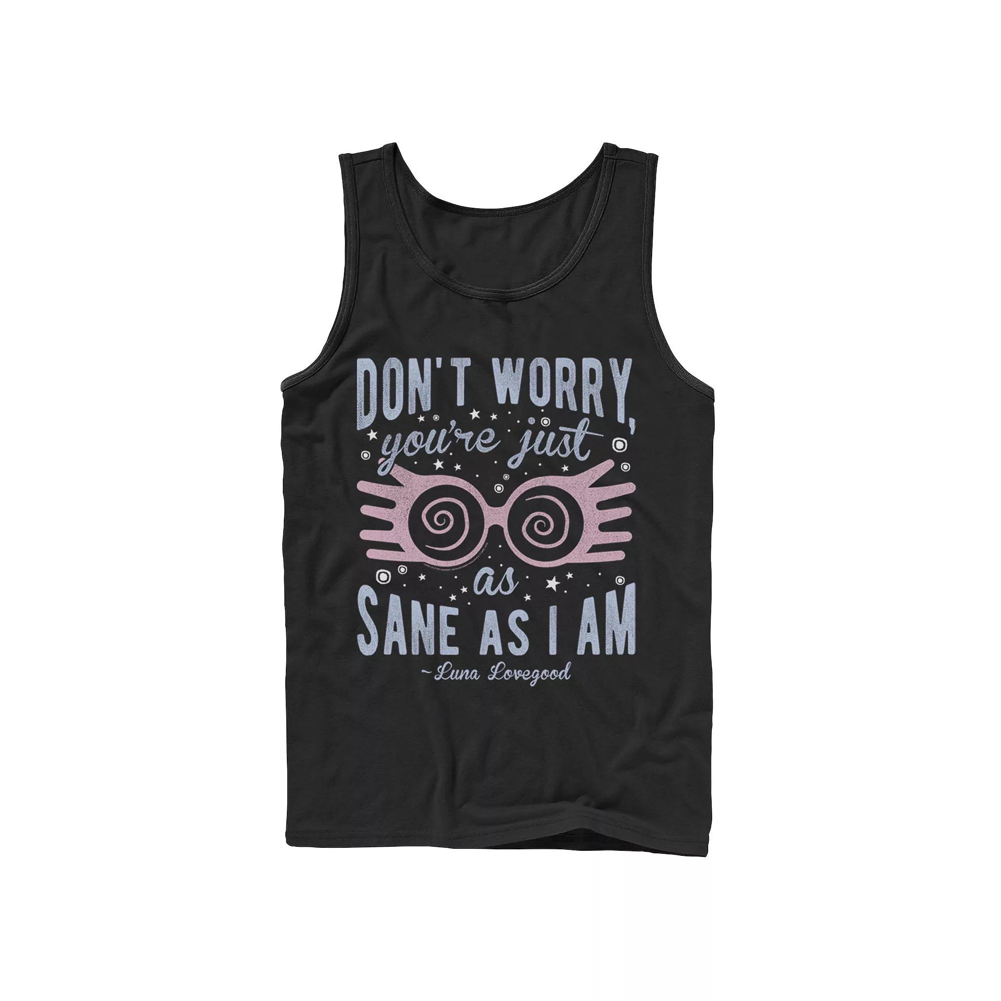 Mens Harry Potter Luna You're Just As Sane As I Am Quote Tank Top, Men's,  Product Image