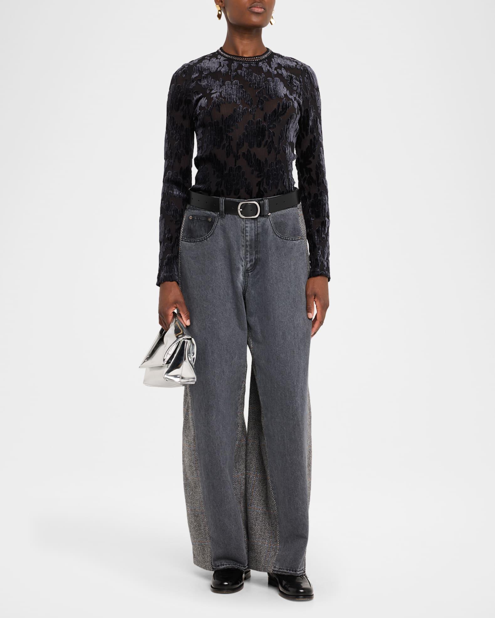 Regine Long-Sleeve Burnout Top Product Image