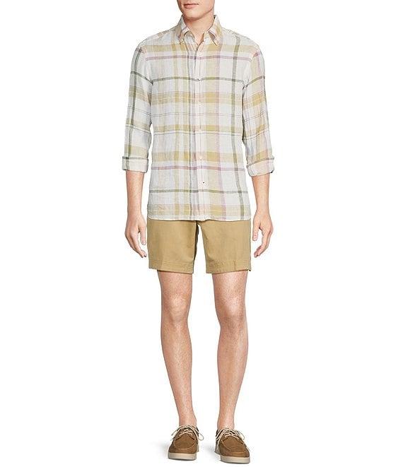 Cremieux Blue Label Cape Town Collection Plaid Long Sleeve Woven Linen Shirt Product Image