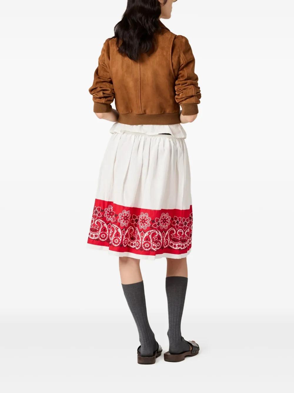 Slubbed Bandana poplin skirt Product Image