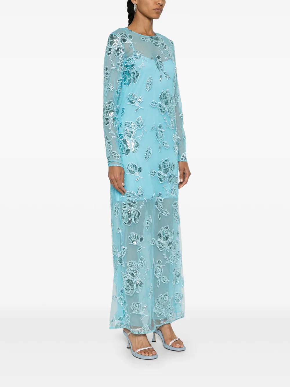 floral-embroidery maxi dress Product Image