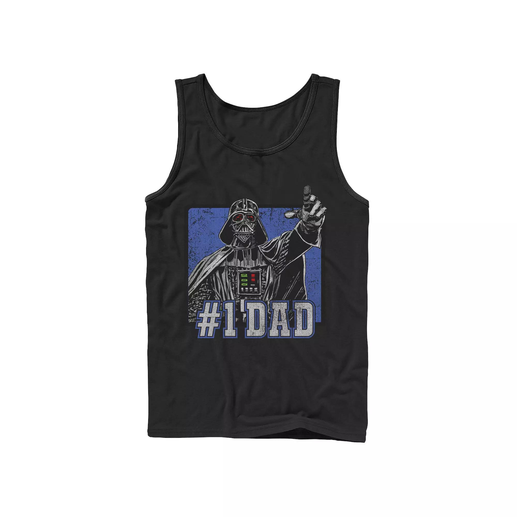 Men's Star Wars Darth Vader Number One Father Tank Top,  Product Image