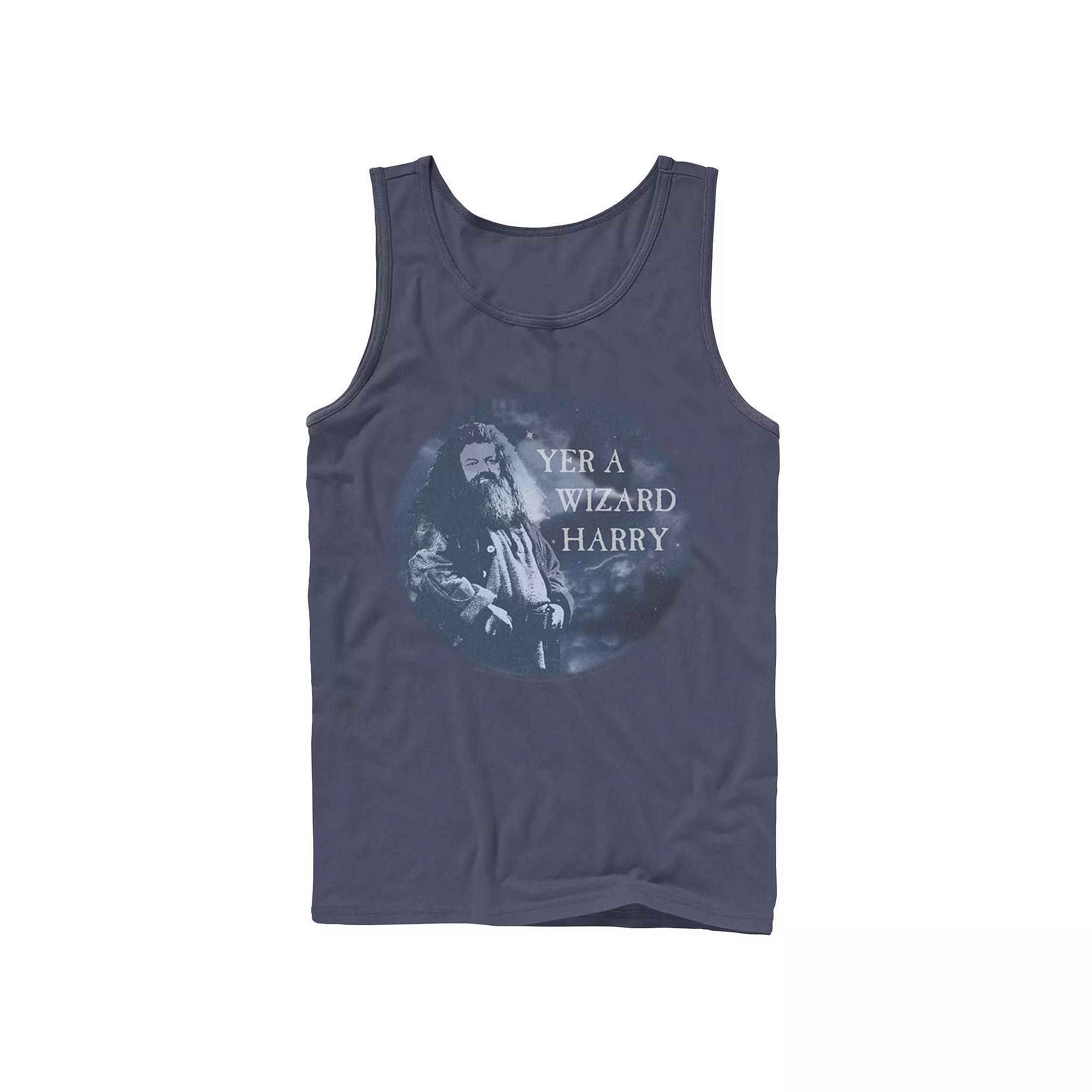 Men's Harry Potter Deathly Hallows 2 Hogwarts Line Art Tank Top,  Product Image