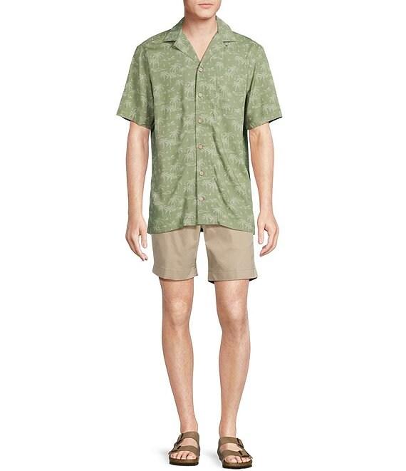 Cremieux Blue Label Palm Print Short Sleeve Woven Camp Shirt Product Image