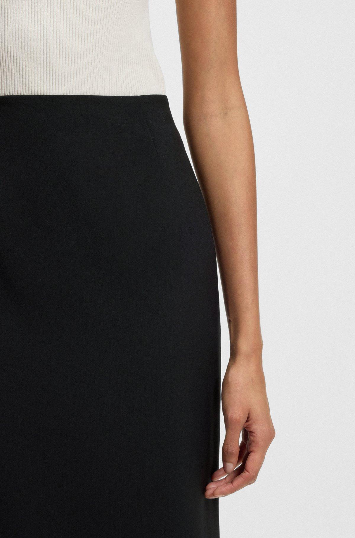 BOSS - Slim-fit pencil skirt in virgin wool - Black Product Image