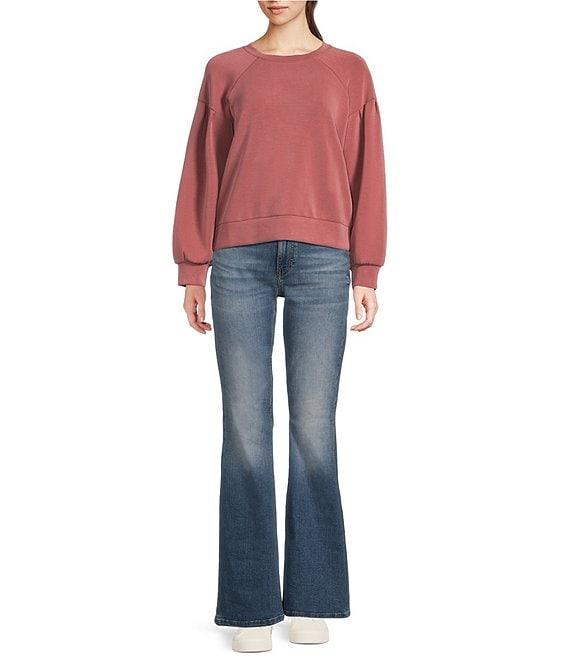 Westbound Long Sleeve Crew Neck Pleated Pullover Product Image