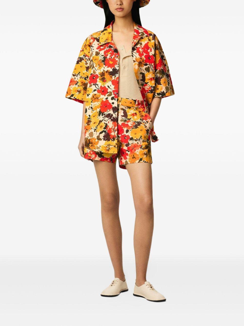 floral-print cotton shorts Product Image