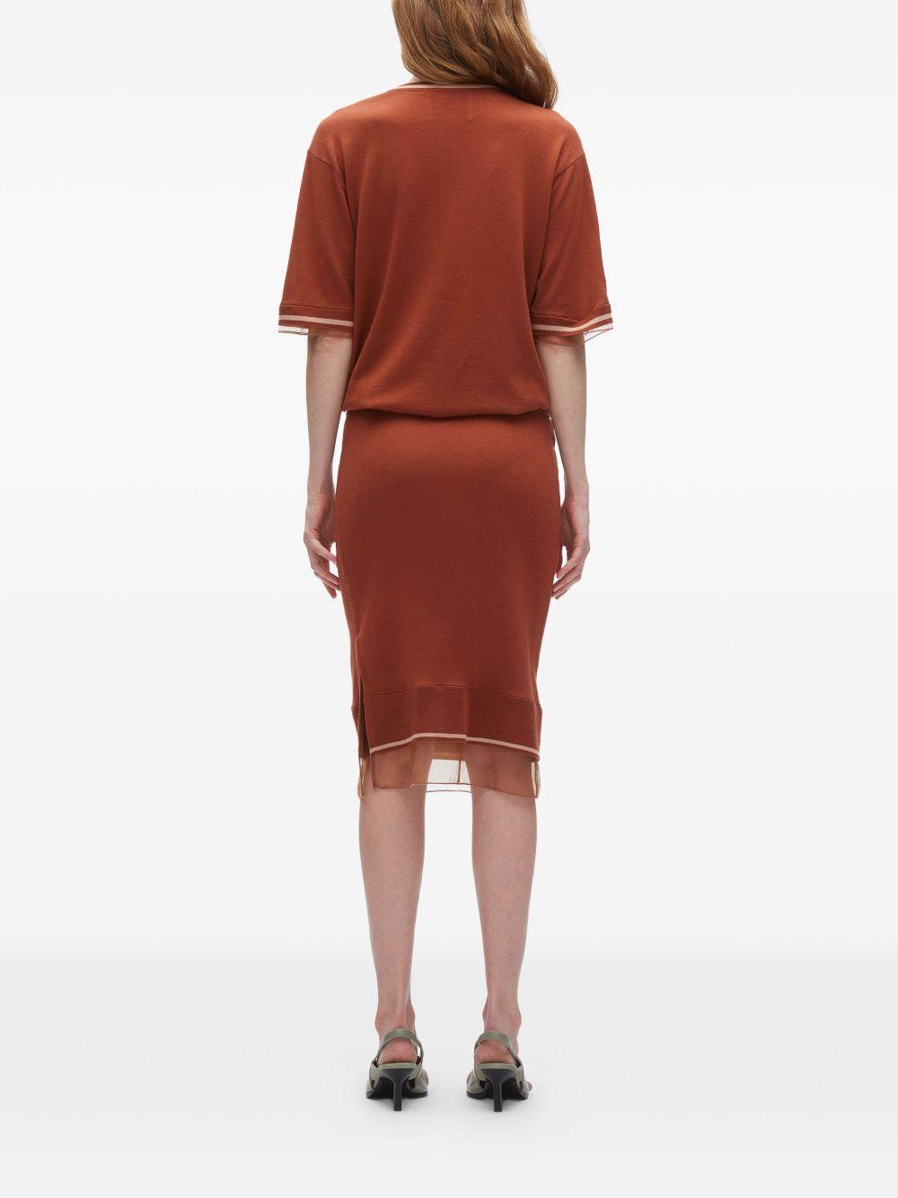 twist-detail wool dress Product Image