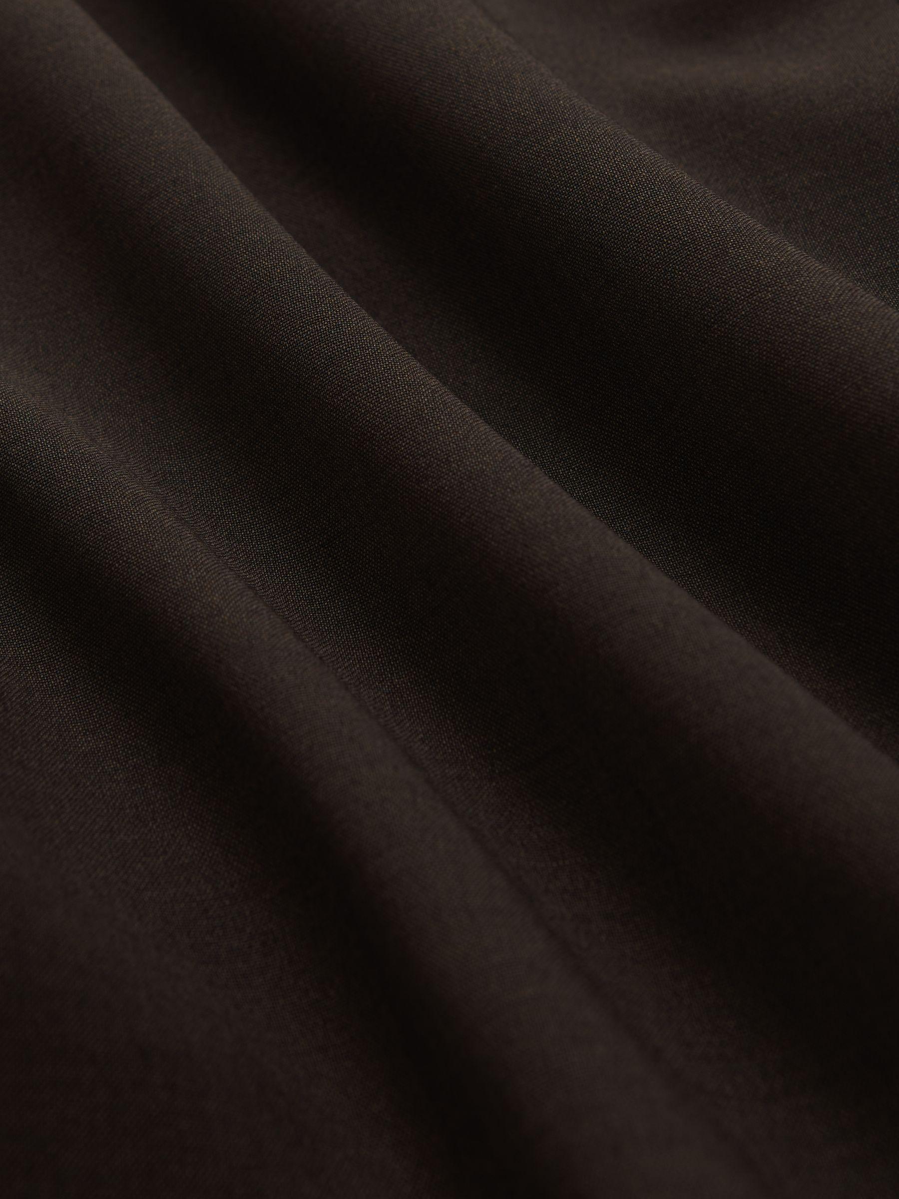 Classic-Fit Single-Breasted Suit Blazer Wool-Blend in Chocolate Brown Product Image