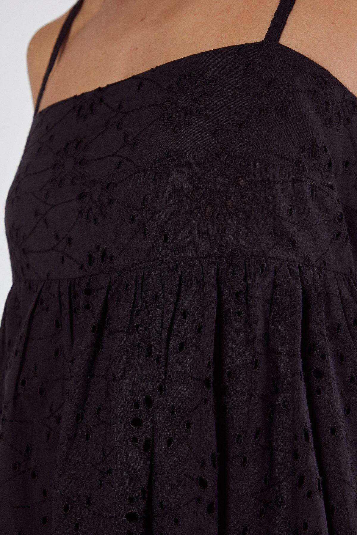 Broderie Puffball Strappy Mini Dress Product Image