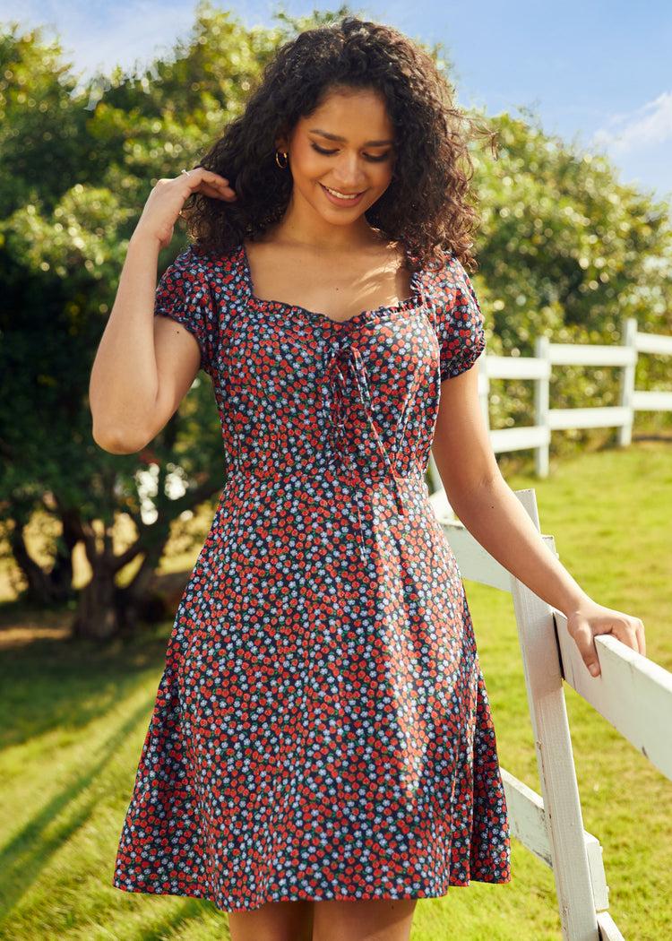 Nostalgic Sweetheart Fit & Flounce Dress Product Image