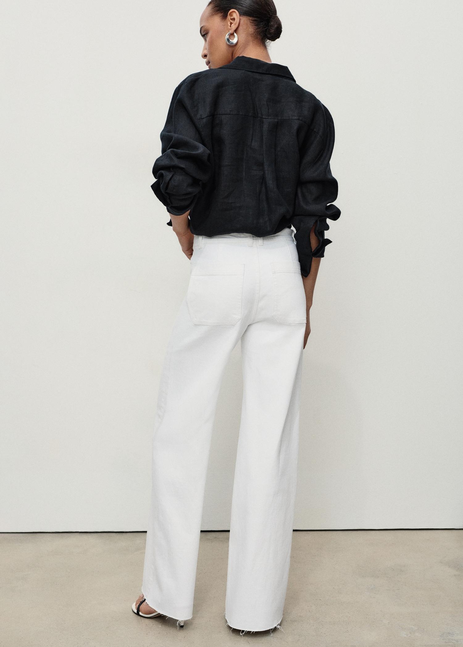 Catherin culotte high-rise jeans - Women | MANGO USA Product Image