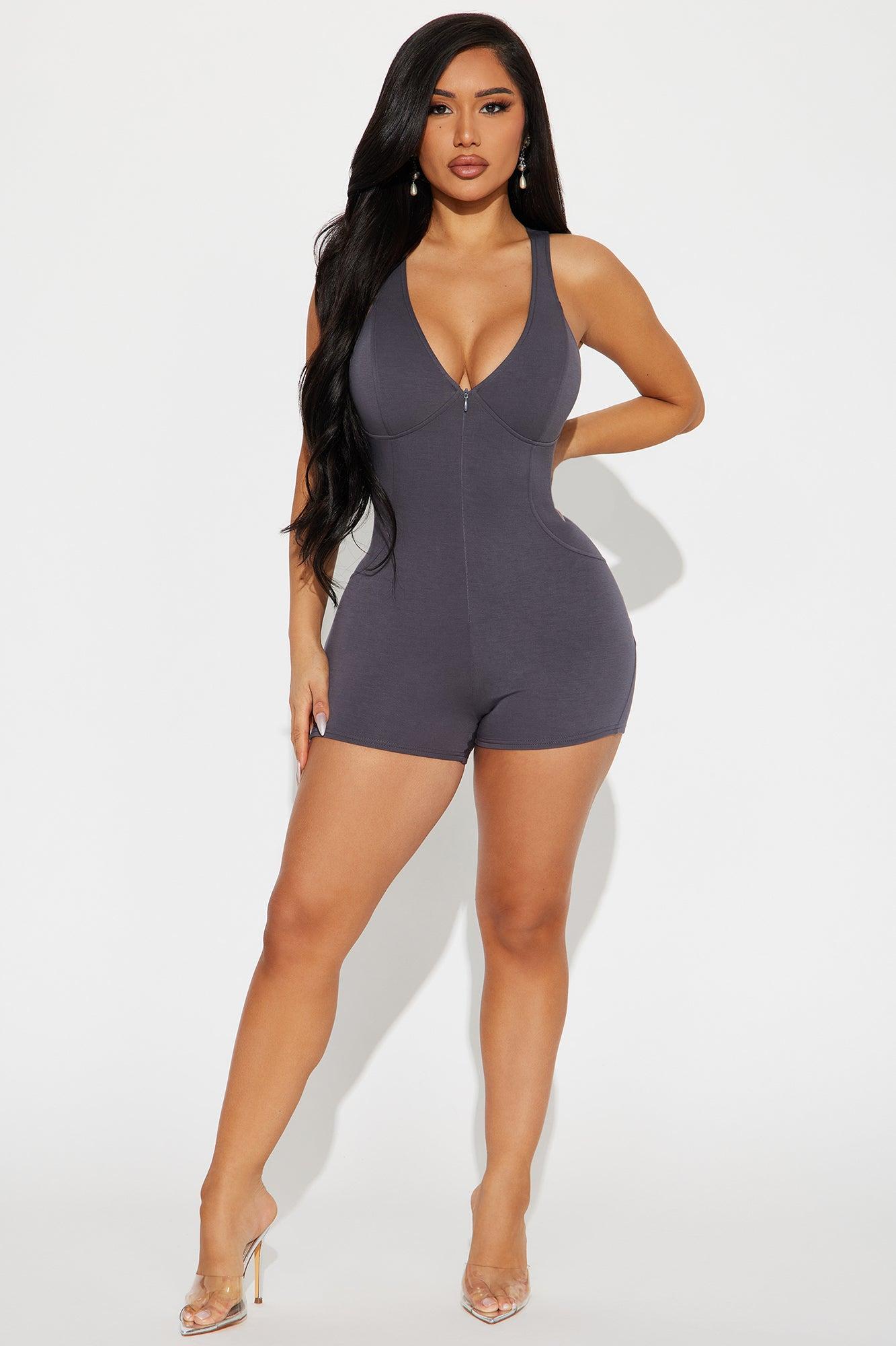 Best Believe Romper - Charcoal Product Image