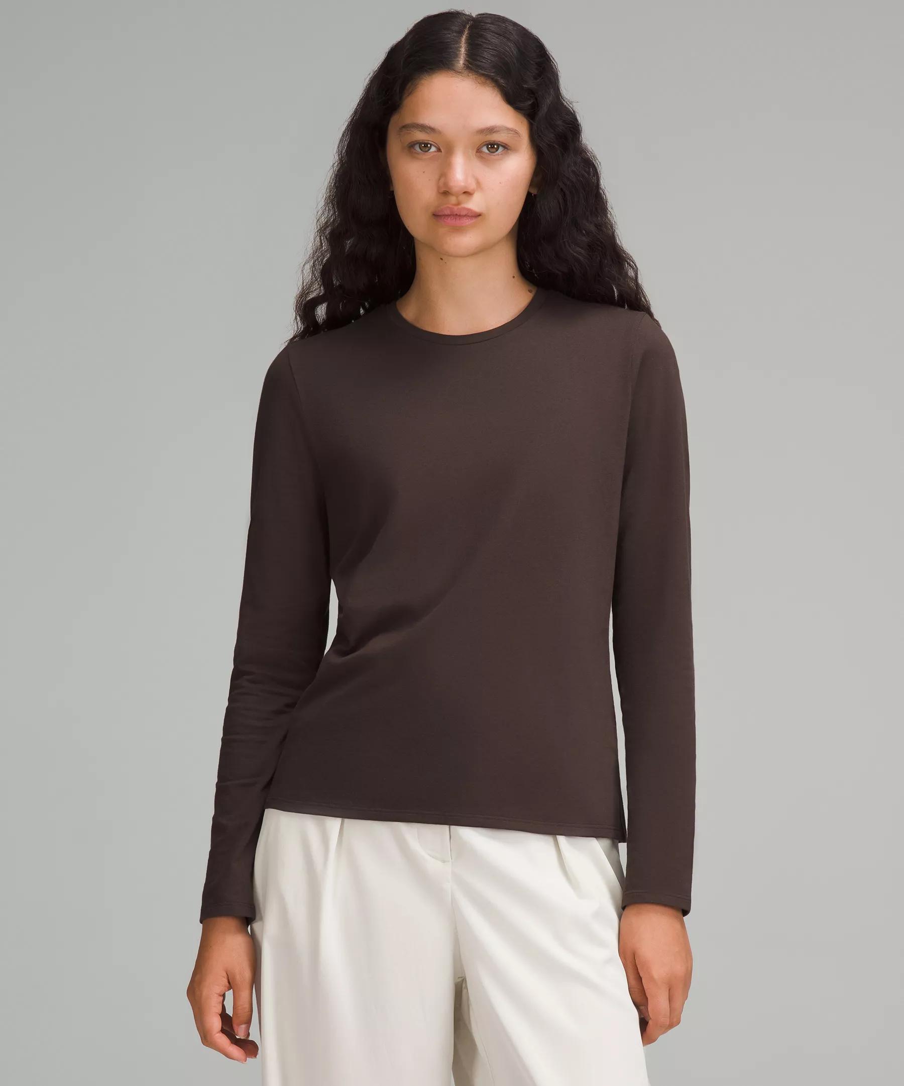 Organic Cotton Crewneck Long-Sleeve Shirt Product Image