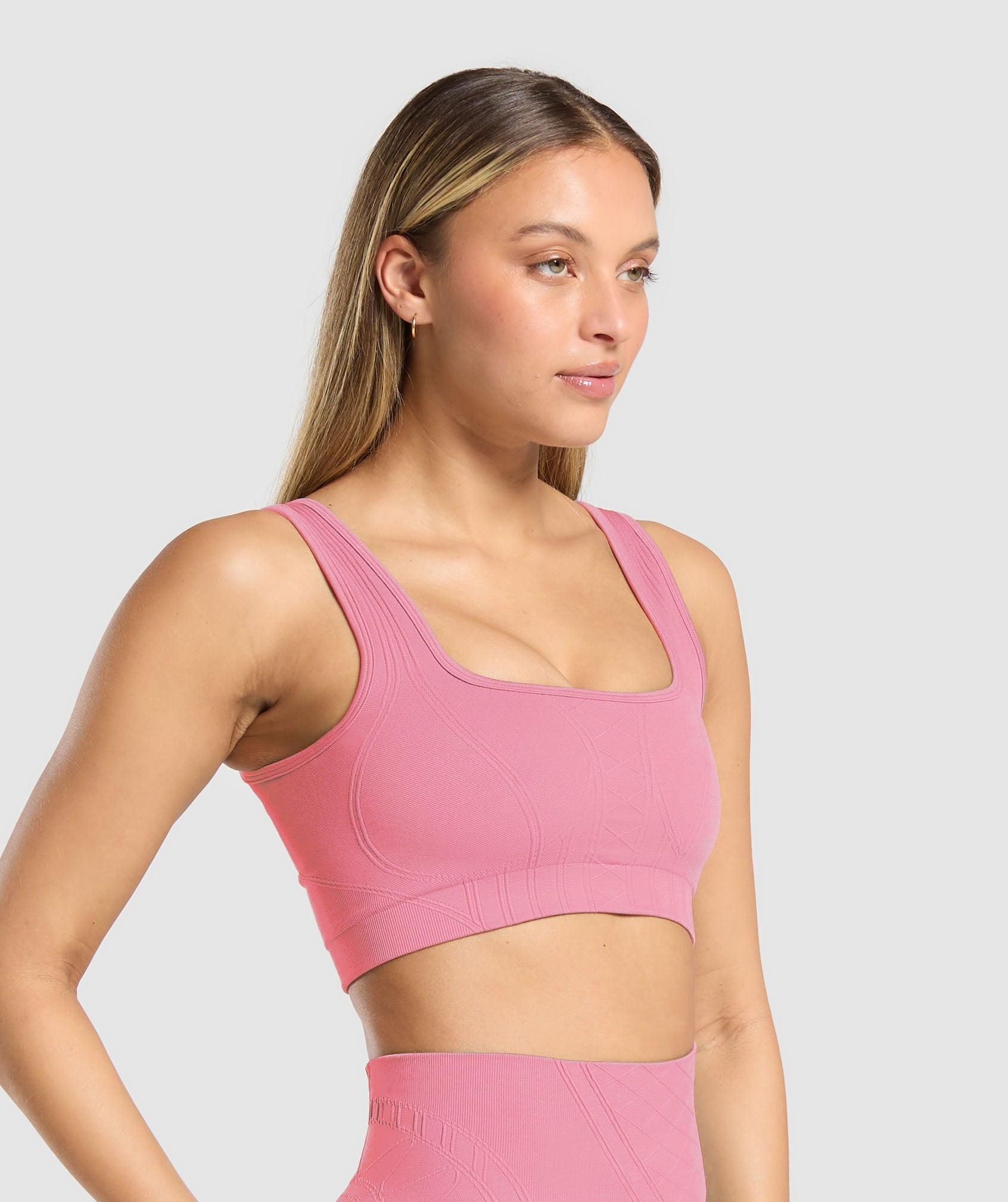 Gymshark Corset Seamless Sports Bra - Sunset Pink Female Product Image