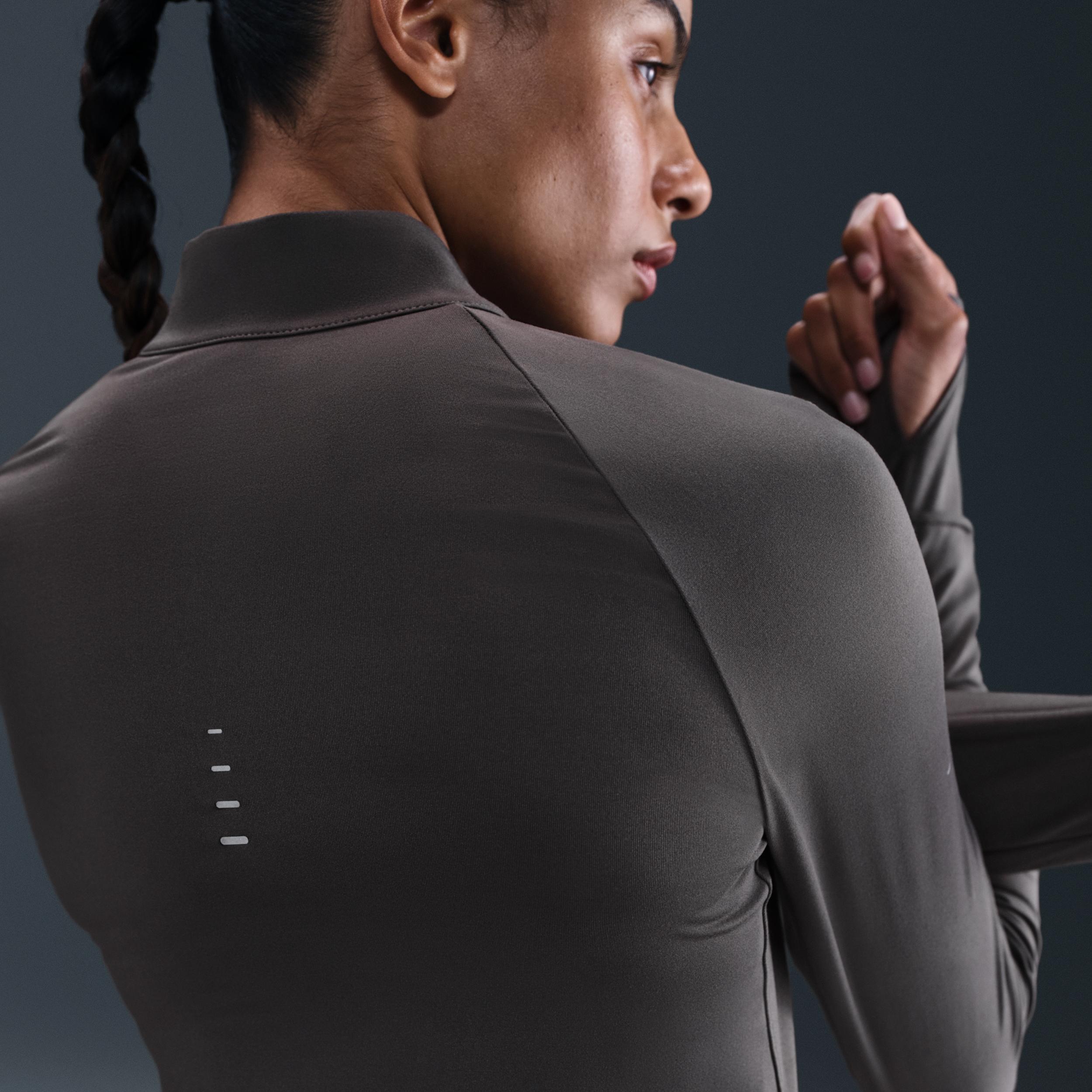 Nike Womens Swift Dri-FIT UV 1/4-Zip Running Top | HQ0499-036 Product Image