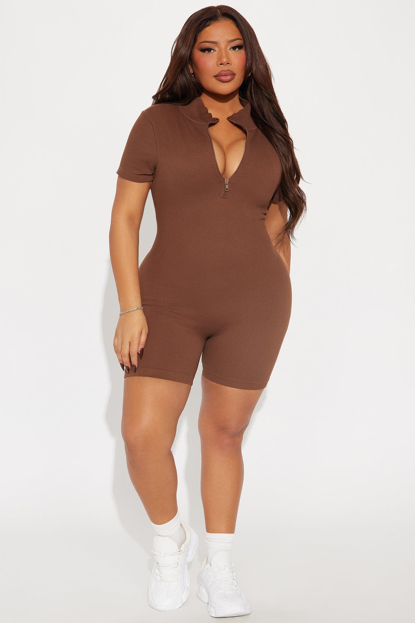 Daily Steps Active Romper - Mocha Product Image