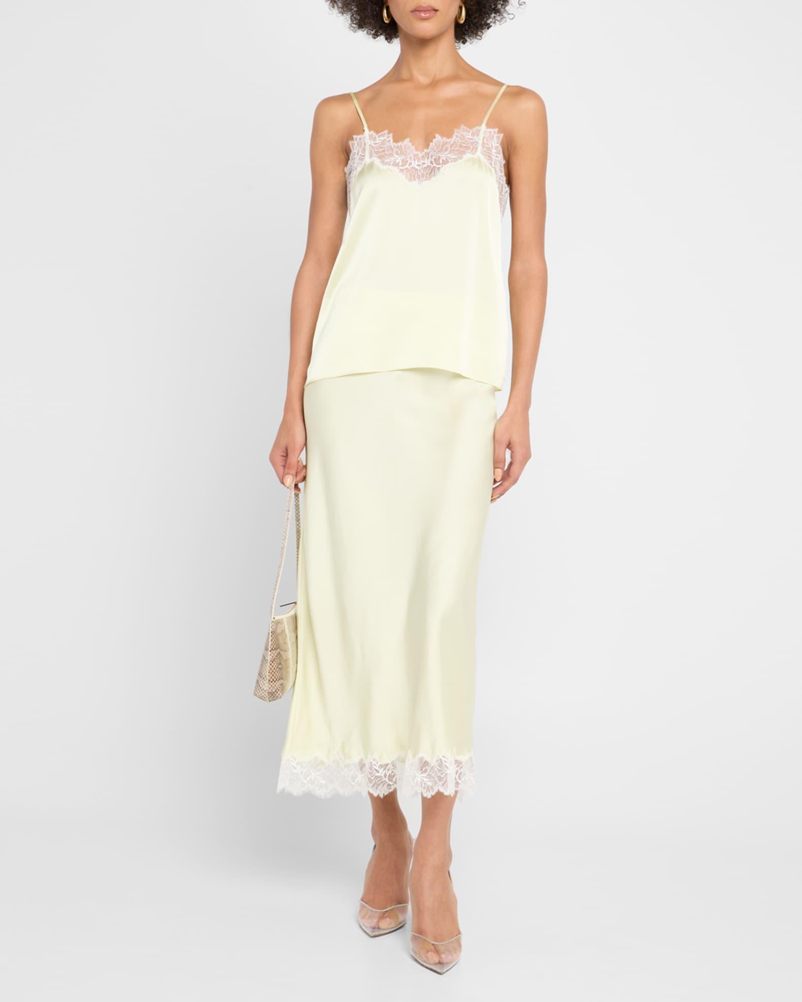 Miranda Scalloped Lace Bias-Cut Skirt Product Image