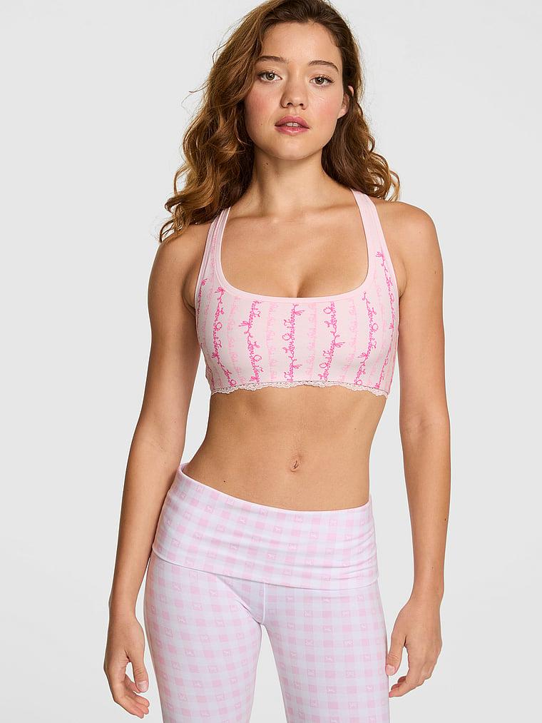 PINK x LoveShackFancy Cotton Racerback Bralette Product Image