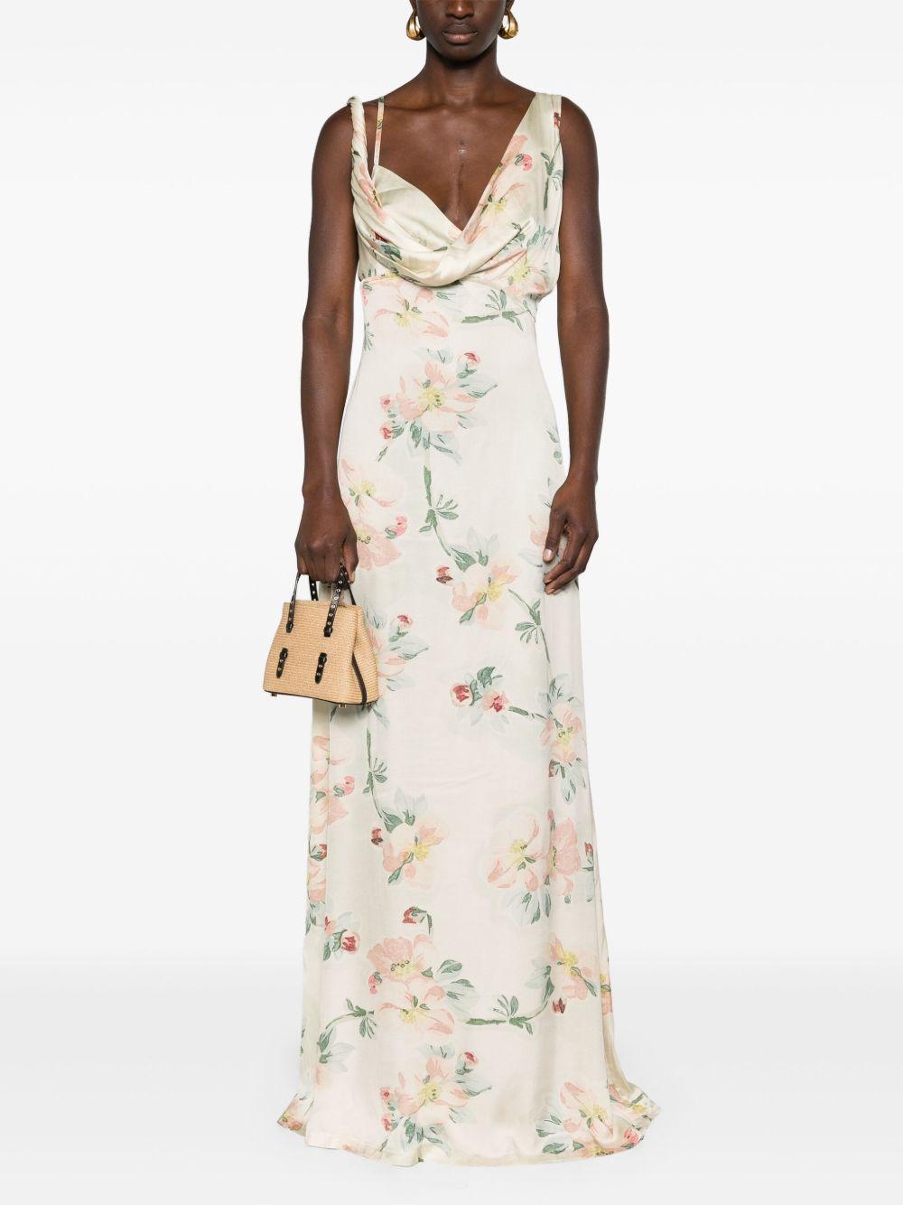 floral-print satin maxi dress Product Image