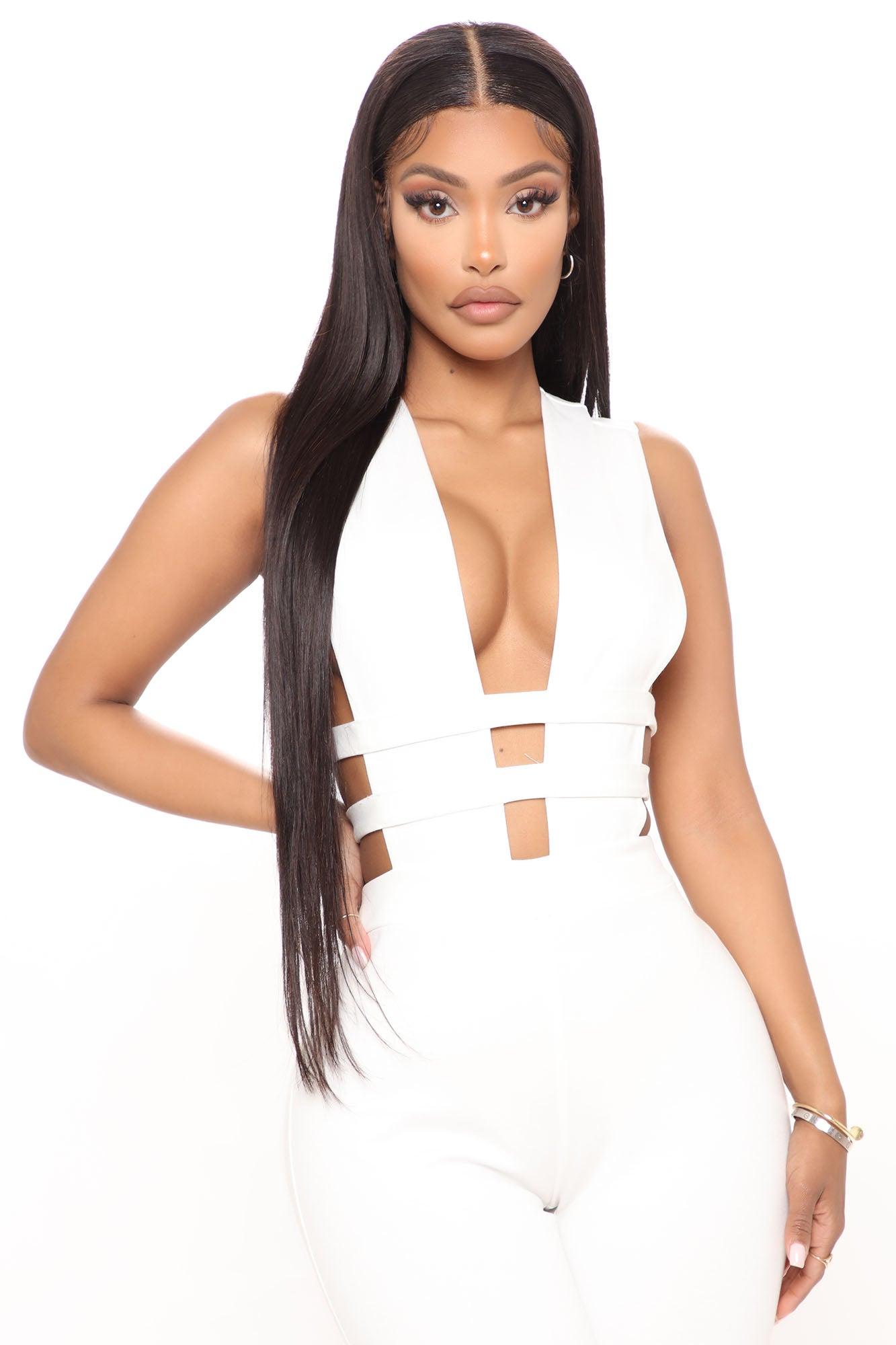 Don't Call Me Up Jumpsuit - White Product Image