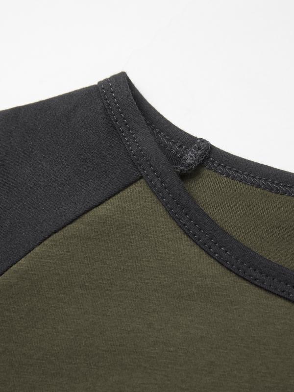 Contrast Raglan Slim Short Sleeve Tee Product Image