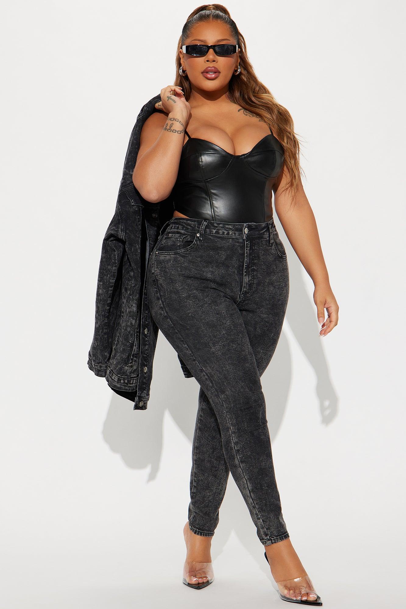 Standing On Business Skinny Jeans - Black Wash Product Image