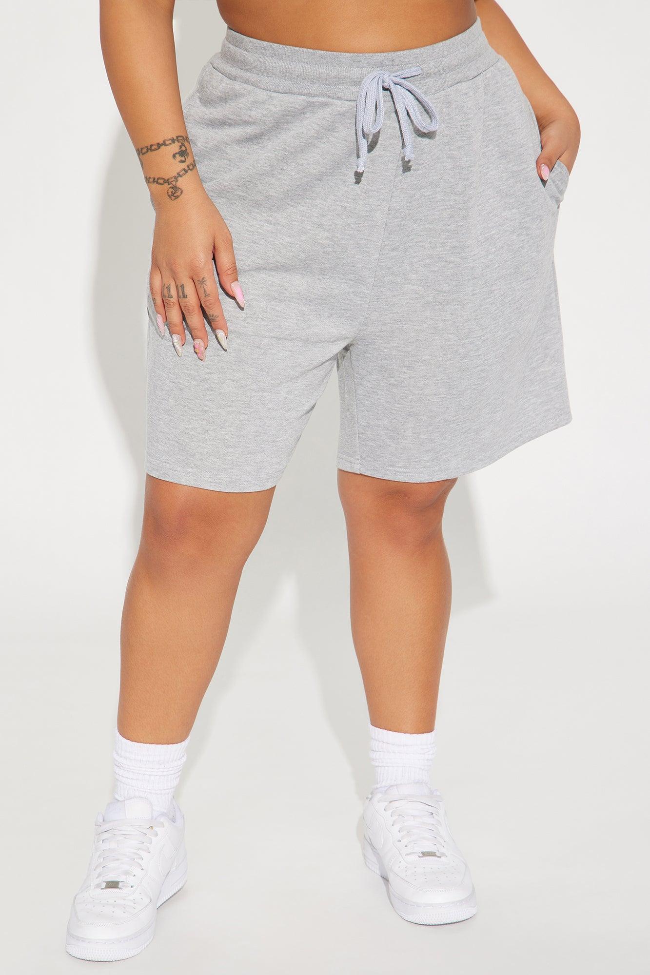 Here To Lounge Sweatshorts - Heather Grey Product Image