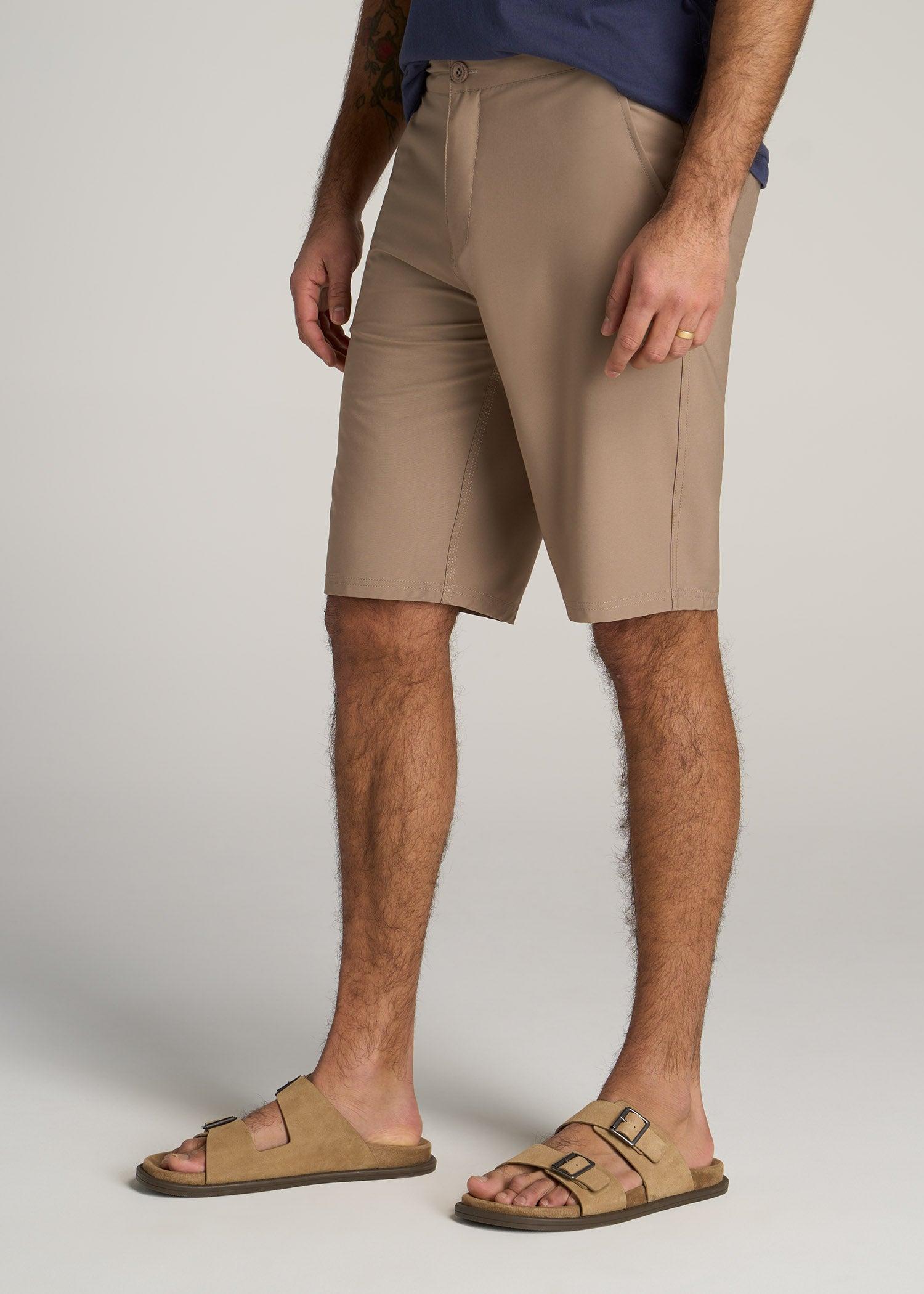 Hybrid Shorts for Tall Men in Dark Sand Male Product Image