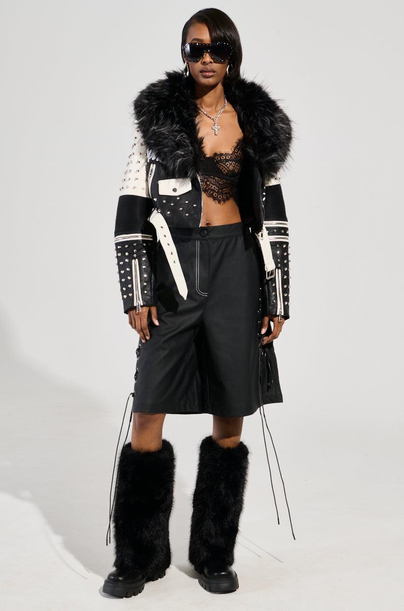 FROM THE BRONX FUR TRIM MOTO Product Image