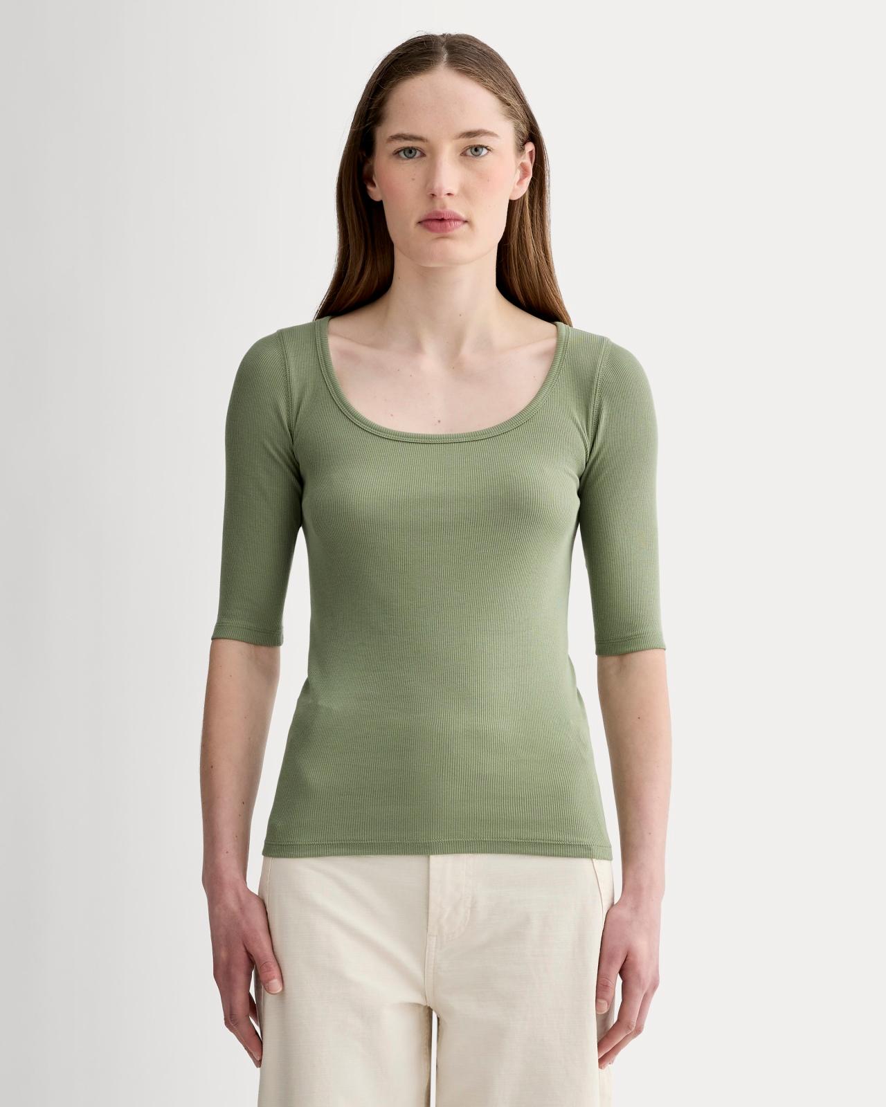 Womens Luxe Rib Scoop-Neck T-Shirt by Everlane Product Image