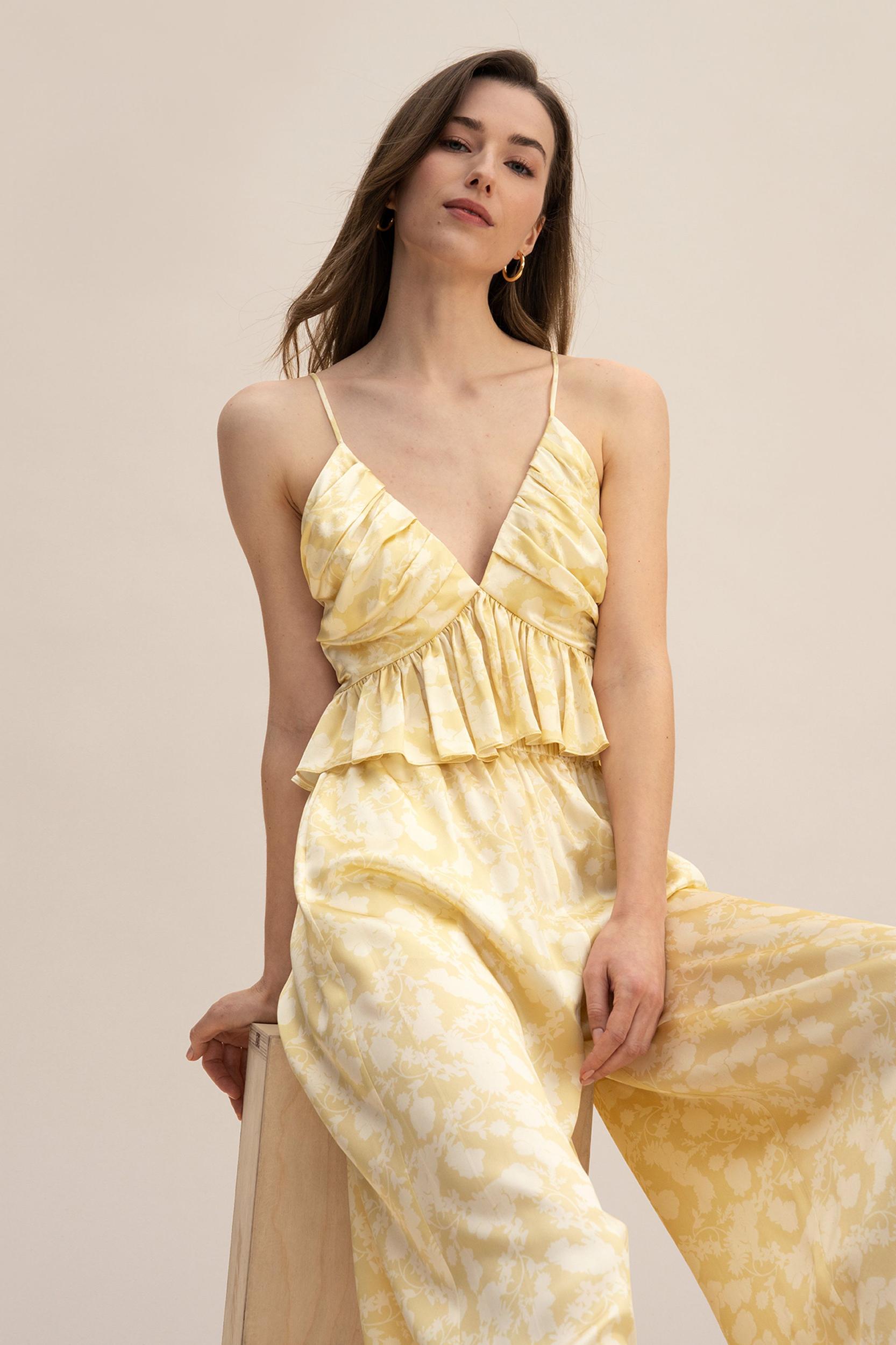 Shadow Print Ruffle Cami Product Image