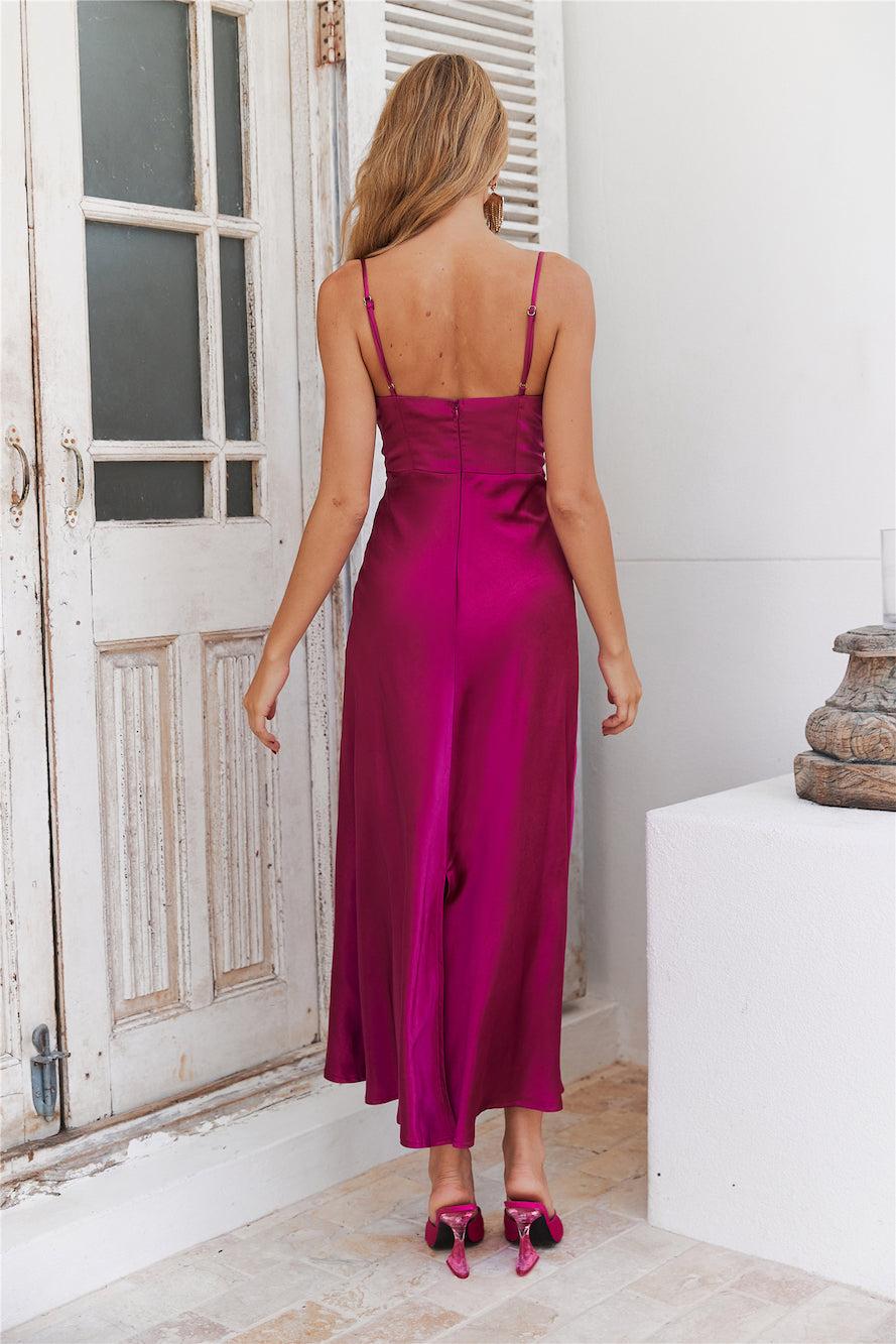 Lovely Escape Maxi Dress Fuchsia Product Image